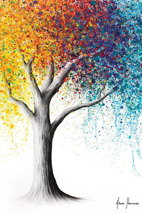 Rainbow Rollicking Tree by Ashvin Harrison wall art