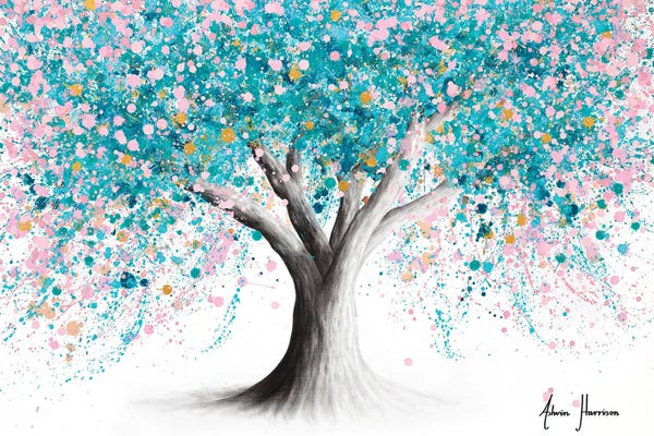 Hyper-Realistic & Detailed Drawings: Turquoise Blossom Tree by Ashvin Harrison