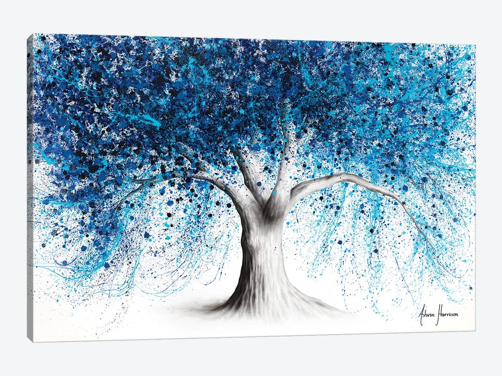 Indigo Inception Tree by Ashvin Harrison 1-piece Canvas Art
