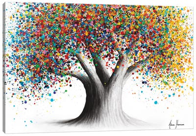 Tree Of Hope Canvas Art Print - Large Colorful Accents