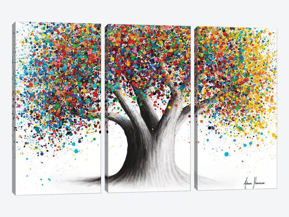 Tree Of Hope by Ashvin Harrison 3-piece Canvas Wall Art