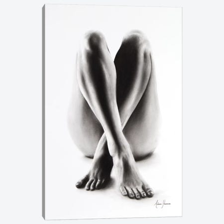 Nude Woman Charcoal Study 54 Canvas Print #VIN76} by Ashvin Harrison Canvas Art Print