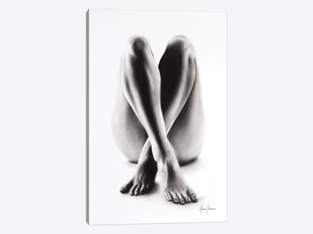 Nude Woman Charcoal Study 54 1-piece Canvas Artwork