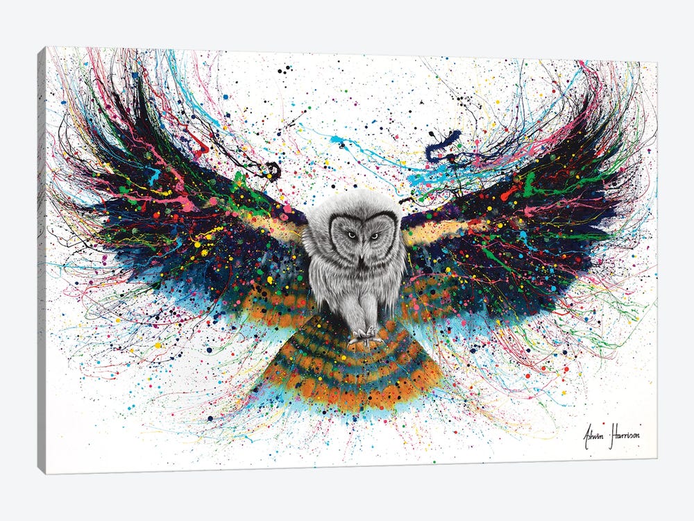 Hypnotic Twilight Owl by Ashvin Harrison 1-piece Canvas Art Print