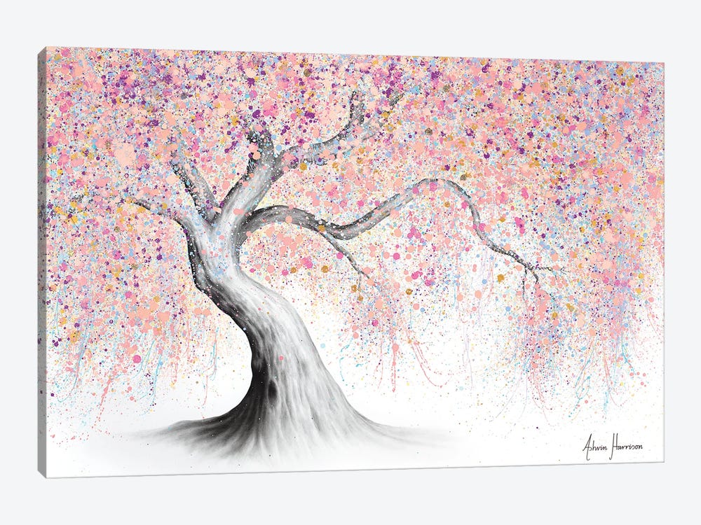 Pink Palace Tree 1-piece Canvas Wall Art