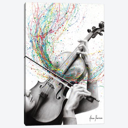The Violin Solo Canvas Print #VIN776} by Ashvin Harrison Canvas Art
