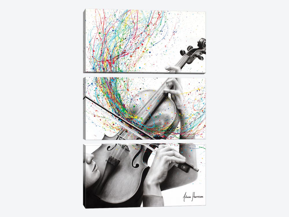 The Violin Solo by Ashvin Harrison 3-piece Canvas Art