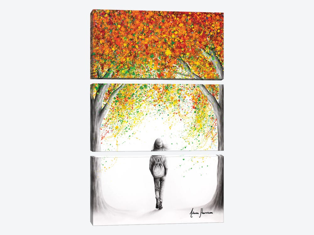 Beneath The Autumn Trees by Ashvin Harrison 3-piece Art Print