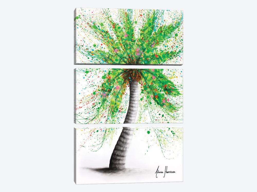 Party Palm Tree by Ashvin Harrison 3-piece Art Print