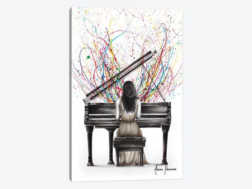 Grand Piano Solo by Ashvin Harrison 1-piece Canvas Wall Art