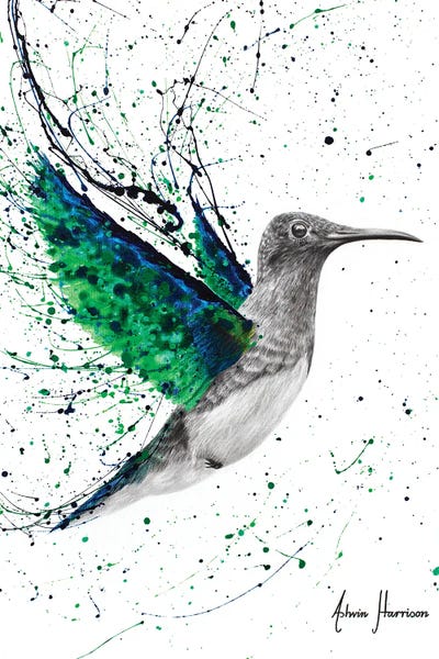 Emerald Sky Bird by Ashvin Harrison canvas print