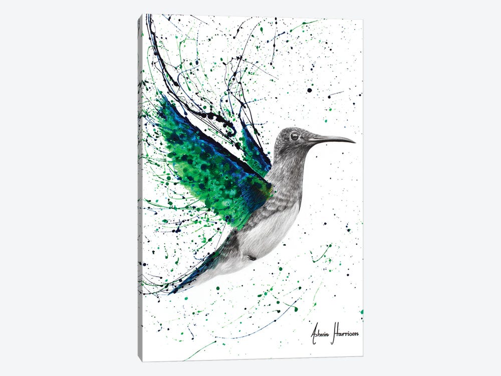 Emerald Sky Bird by Ashvin Harrison 1-piece Canvas Artwork