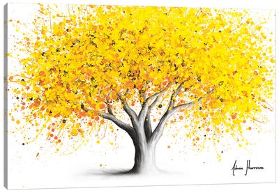 Powerful Pollen Tree Canvas Art Print - Hyper-Realistic & Detailed Drawings