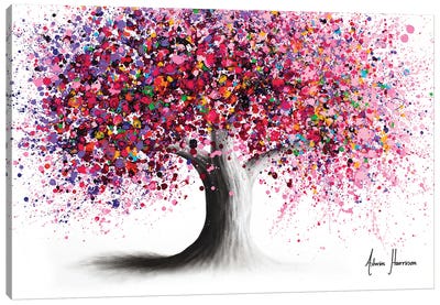 Wild Blossom Tree Canvas Art Print - Large Colorful Accents