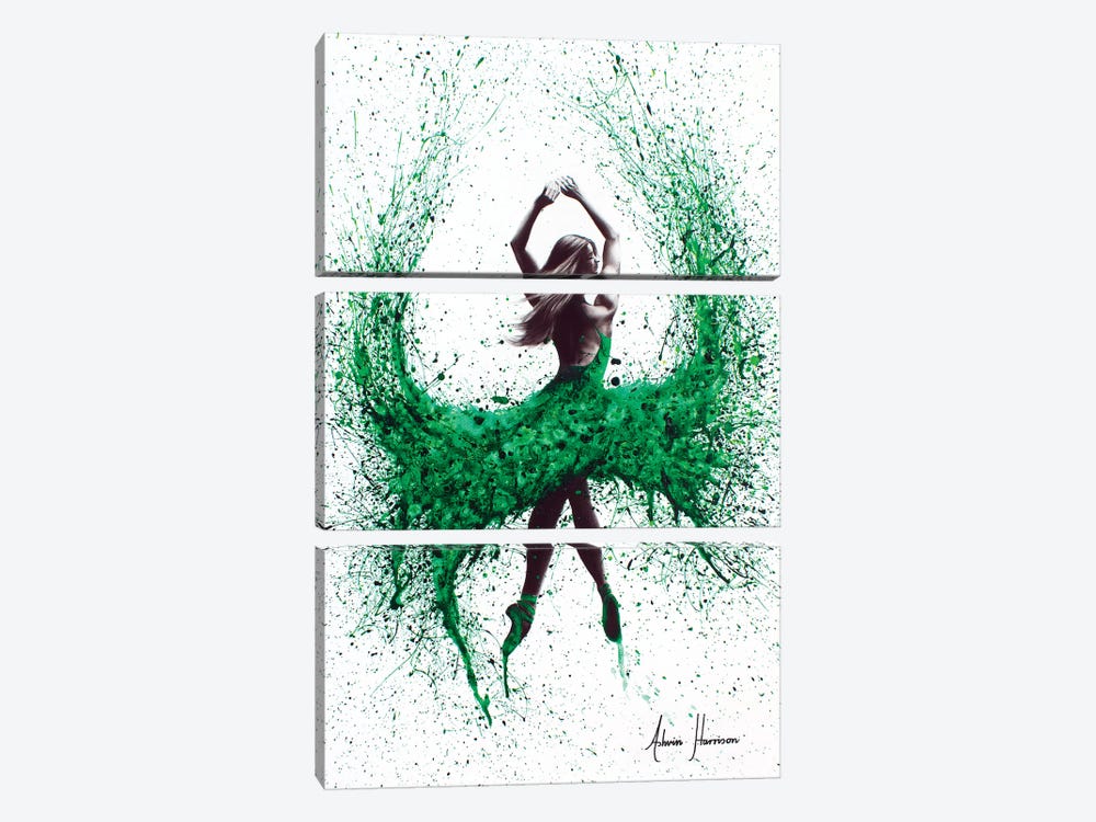 An Emerald Love by Ashvin Harrison 3-piece Canvas Wall Art
