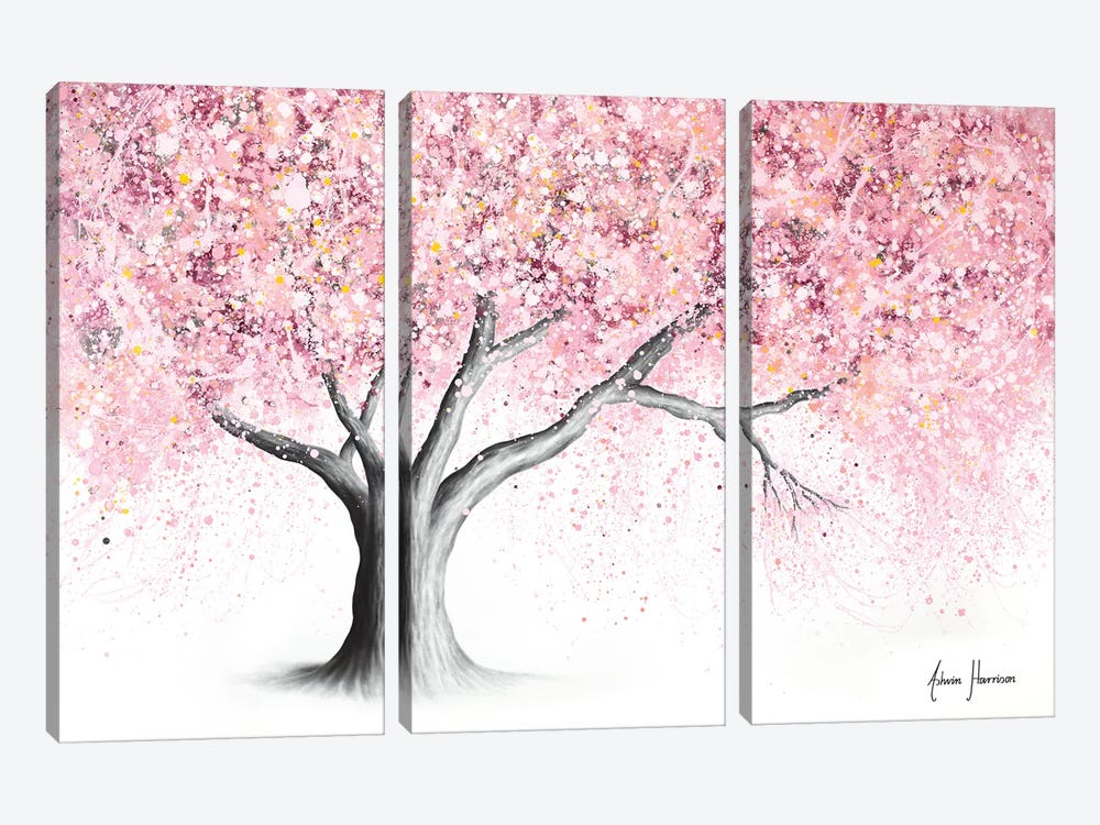 Mountain Blossom Tree by Ashvin Harrison 3-piece Canvas Wall Art