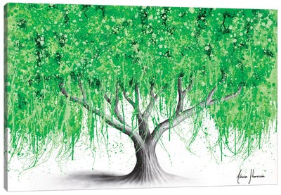 Waterside Willow Tree Canvas Art Print - Hyper-Realistic & Detailed Drawings