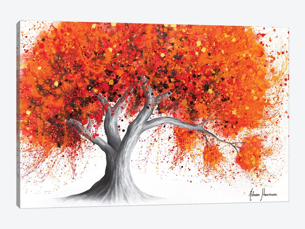 Orange Crush Tree by Ashvin Harrison 1-piece Canvas Artwork
