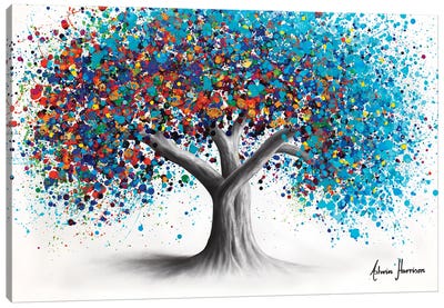 Tree Of Optimism Canvas Art Print - Hyper-Realistic & Detailed Drawings