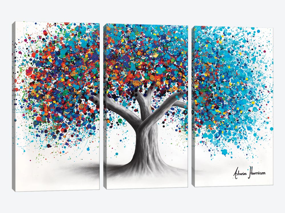 Tree Of Optimism by Ashvin Harrison 3-piece Canvas Art Print