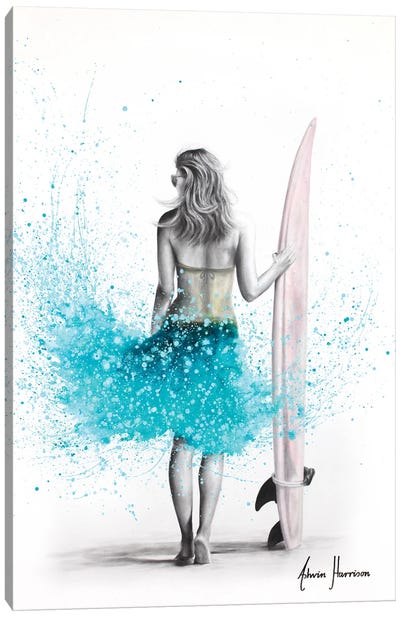 On The Horizon Canvas Art Print - Surfing Art