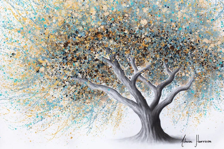 Spotted Teal Tree by Ashvin Harrison wall art