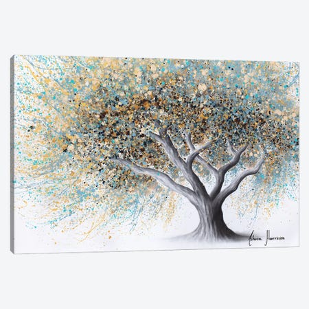 Spotted Teal Tree Canvas Print #VIN838} by Ashvin Harrison Canvas Artwork