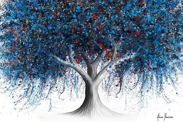 Azure Blue: Sapphire Season Tree by Ashvin Harrison
