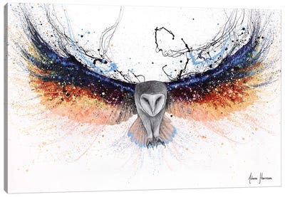 Omnipotent Owl Canvas Art Print - Hyper-Realistic & Detailed Drawings