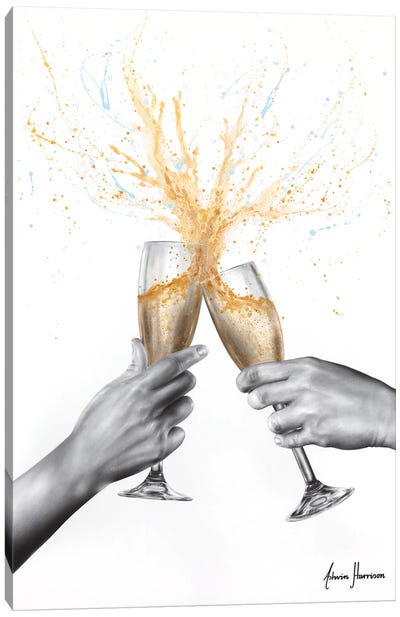 Celebrate Canvas Art Print - Champagne Art