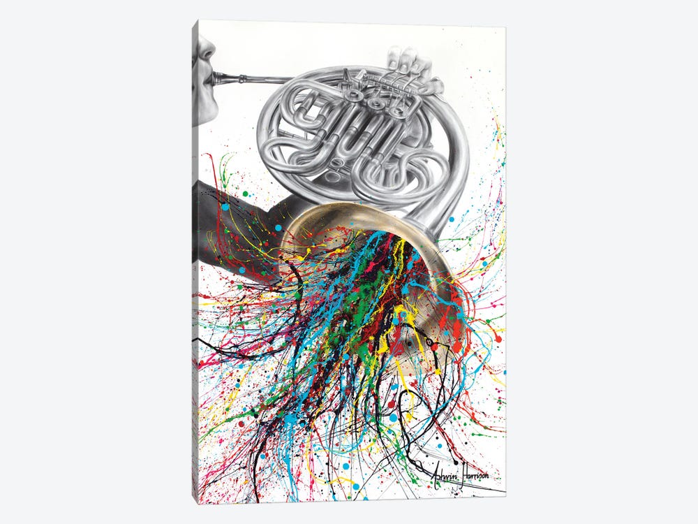 The French Horn Solo by Ashvin Harrison 1-piece Canvas Artwork