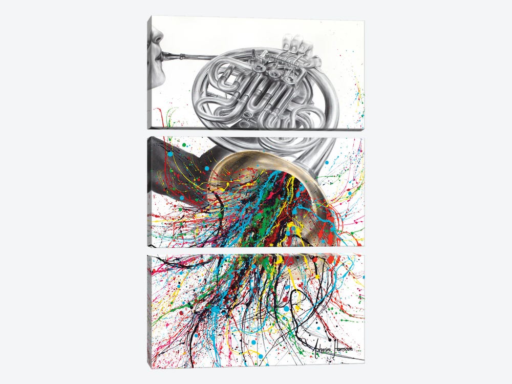 The French Horn Solo by Ashvin Harrison 3-piece Canvas Wall Art