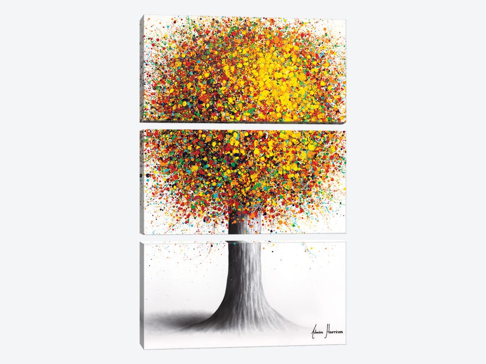 Rainbow Fusion Tree by Ashvin Harrison 3-piece Canvas Print