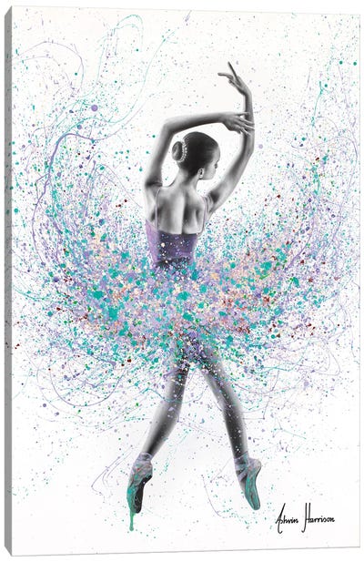 Lilac Dream Dance Canvas Art Print - Hyper-Realistic & Detailed Drawings