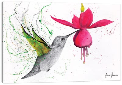 Spring Garden Hummingbird Canvas Art Print - Hummingbird Art
