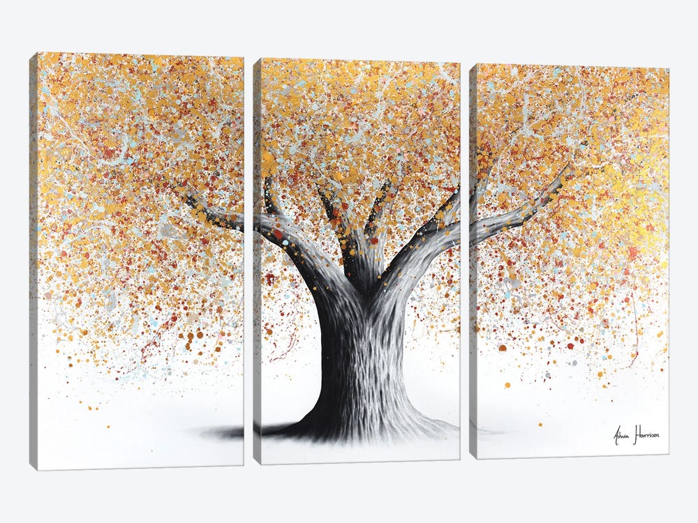 Autumn Sparkle Tree by Ashvin Harrison 3-piece Canvas Artwork