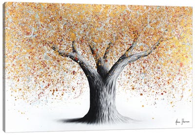 Autumn Sparkle Tree Canvas Art Print - Hyper-Realistic & Detailed Drawings
