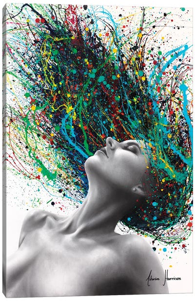 In Her Sky Canvas Art Print - Hyper-Realistic & Detailed Drawings
