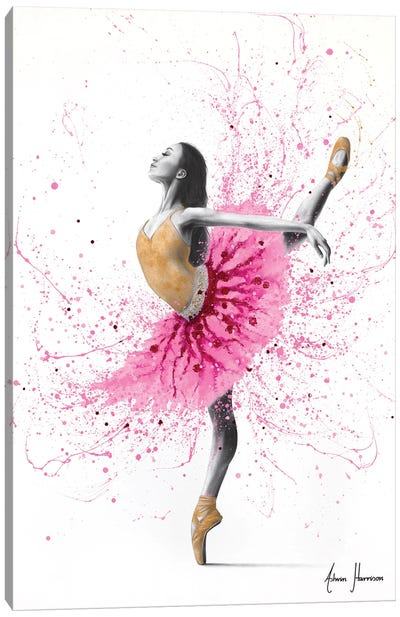 Magnolia Ballerina Canvas Art Print - Dancer Art