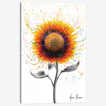 Rainbow Sunflower Canvas Print #VIN914} by Ashvin Harrison Canvas Art