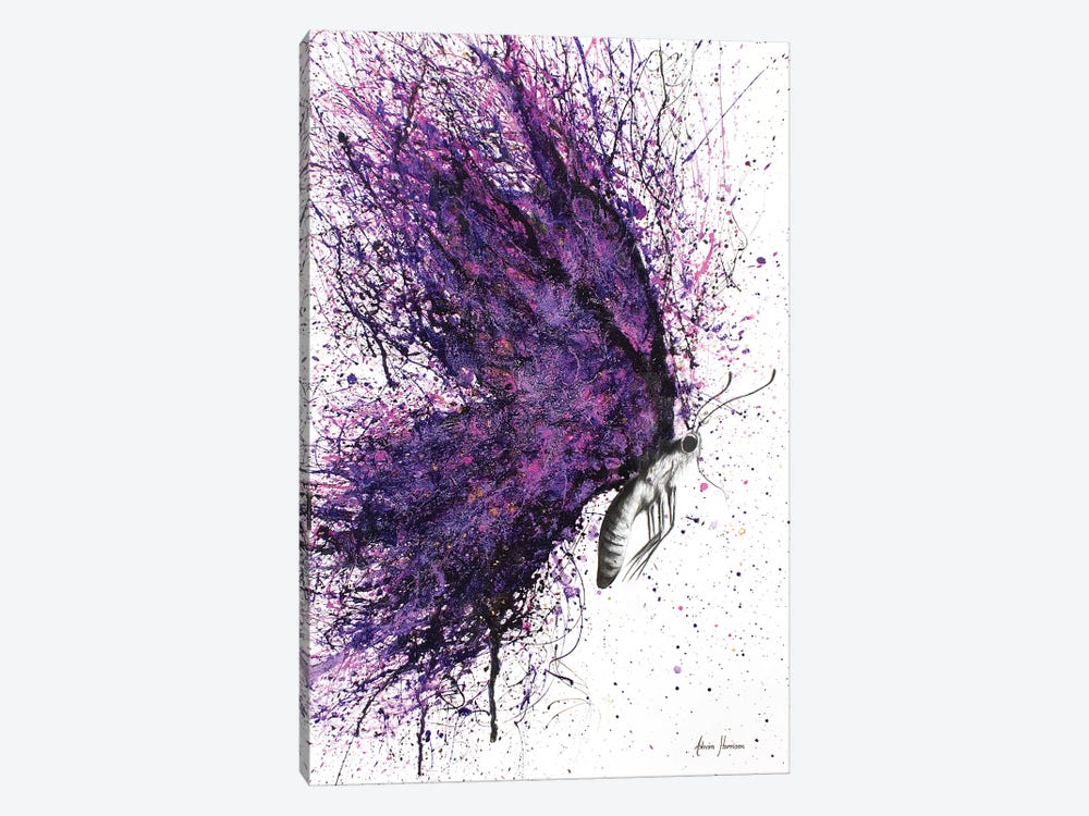 Purple Sky Butterfly 1-piece Art Print