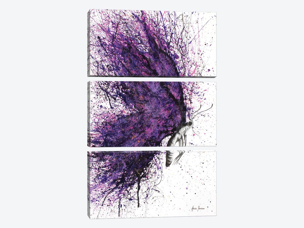 Purple Sky Butterfly by Ashvin Harrison 3-piece Art Print