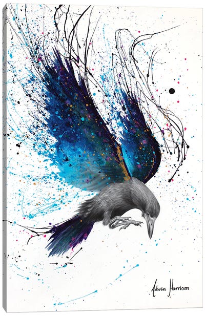 Night Raven Canvas Art Print - Raven Art