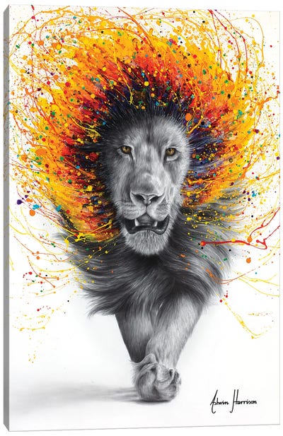 Luxor Lion Canvas Art Print - Hyper-Realistic & Detailed Drawings