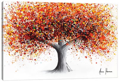 Orange Jaffa Tree Canvas Art Print - Hyper-Realistic & Detailed Drawings