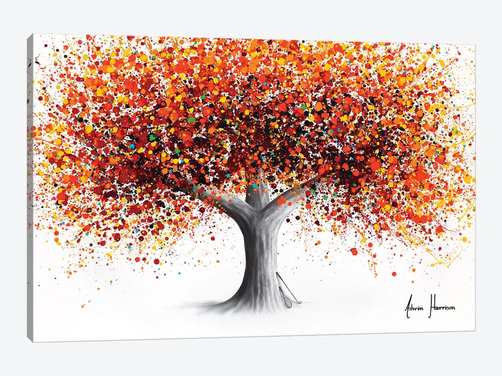 Orange Jaffa Tree by Ashvin Harrison 1-piece Canvas Print