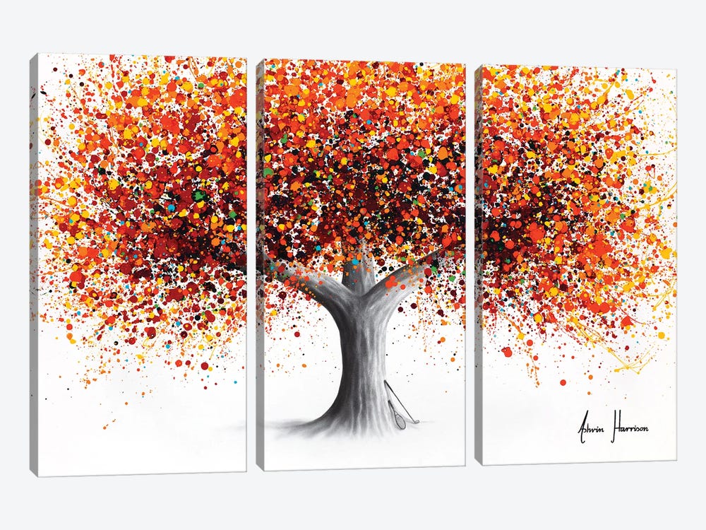 Orange Jaffa Tree by Ashvin Harrison 3-piece Art Print
