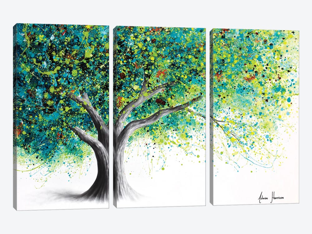 Moonlight Lagoon Tree by Ashvin Harrison 3-piece Canvas Art Print