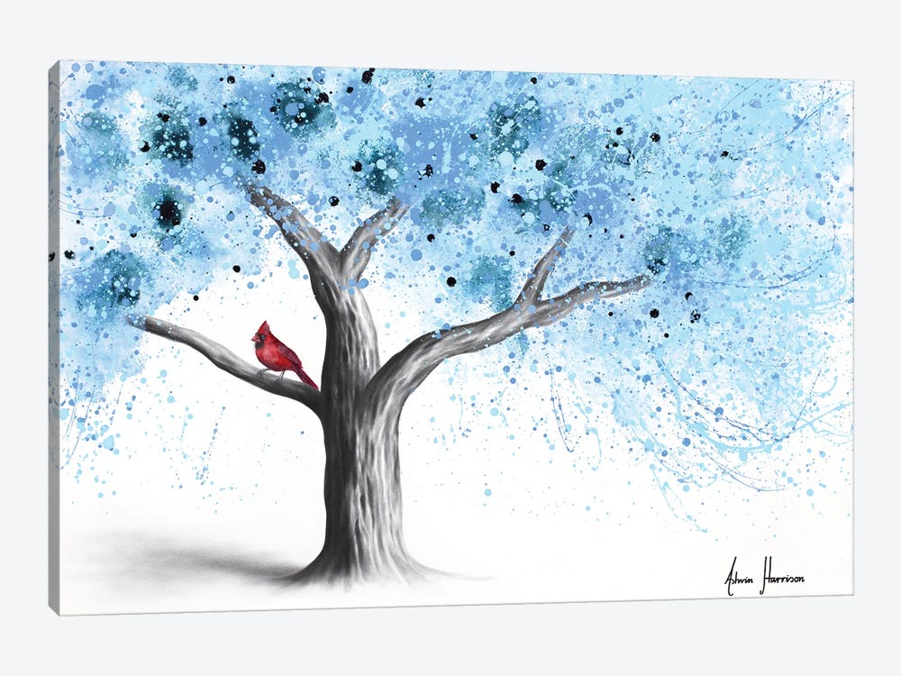 Cardinal In A Snow Tree by Ashvin Harrison 1-piece Canvas Art