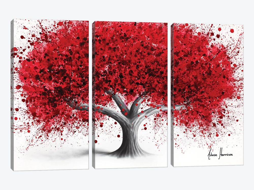 Strawberry Farm Tree by Ashvin Harrison 3-piece Art Print
